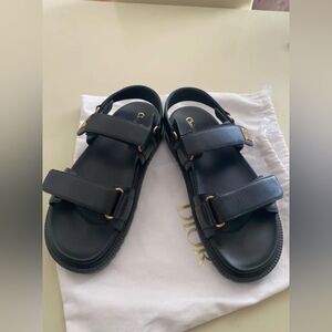 Dioract Sandal Black Lambskin